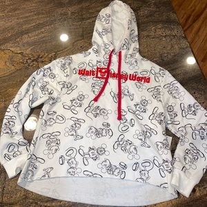 Walt‎ Disney official Mickey Mouse hoodie, cropped NWT size xs